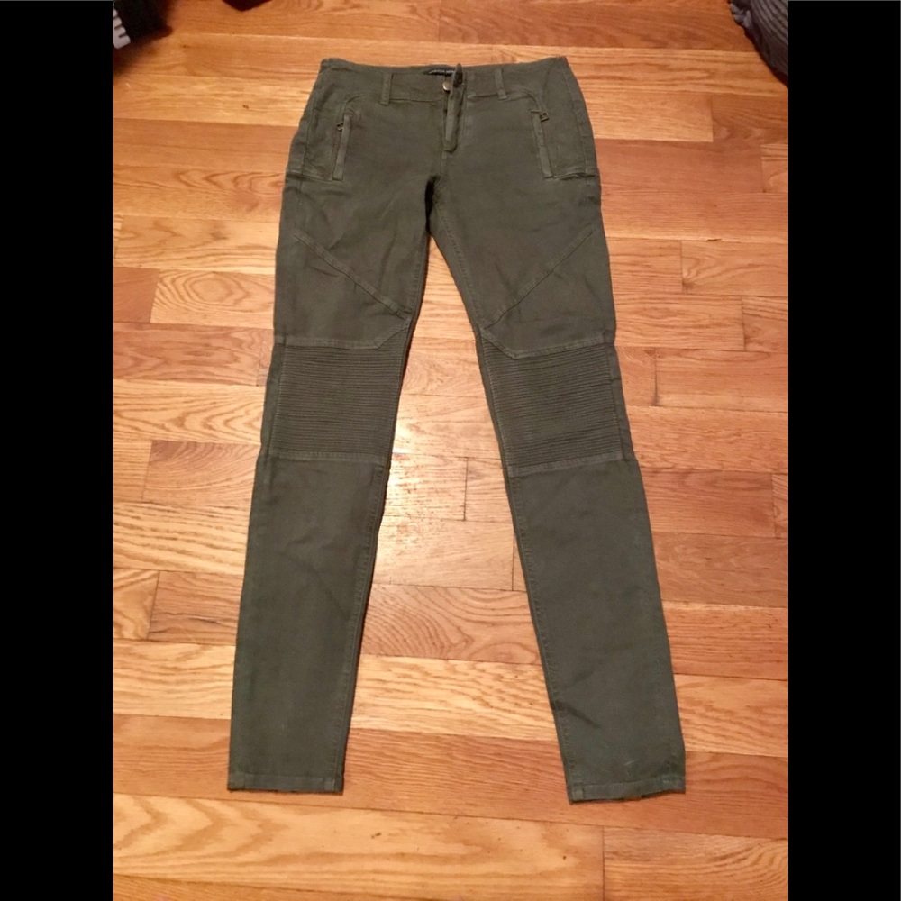 Marissa WEBB moto pants in camo green